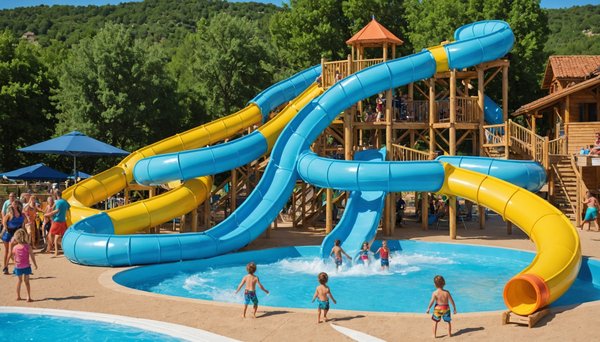 Les toboggans aquatiques en camping en ardèche : le plaisir pour petits et grands avec le camping le pommier